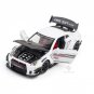 1:24 Nissan Ares GTR R35 white Toy Car Model With Pull Back 3 Doors Opend Metal Toys