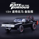 Toy 1:24 Fast&Furious 1970 Black Tires Dodge Charger Car Model Diecast Horses Muscle