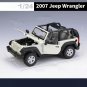 1:24 2007 Jeep Wrangler Rubicon convertible white Alloy Car Model Diecast Metal Off road Toy