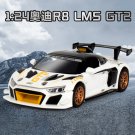 1:24 AUDI R8 GT2 LMS White Racing Car Model Diecasts Toy Vehicles Sound And Light Pull Back