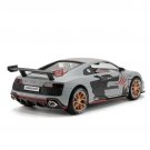 Simulation 1:24 AUDI R8 IRON GTR grey Sport Car Model Toy Diecasts Metal Sound Light Toy