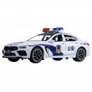 1:24 BMW M8 MH8 800 white police car Model Diecast Metal With Sound and Light Simulation