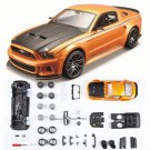 1:24 2014 FORD MUSTANG orange assembled DIY die casting model car collection toy tools