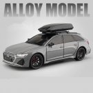 Toy 1/24 Audi RS6 clear Avant Station Wagon Alloy Car Model Metal Simulation Sound and Light