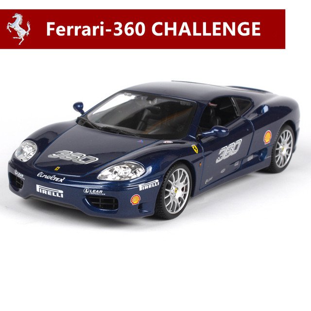 Simulation 1:24 Hot style Ferrari 360 blue Collection Car Model Metal Toy Alloy