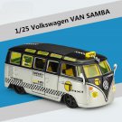 1:25 Volkswagen VAN SAMBA white Alloy BUS Car Model Diecasts Metal Bus High Simulation Toy