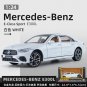 1:24 Mercedes Benz E300L Ecless White Sport Simulation car Model Sound Light Pull Back Toy