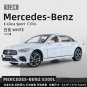 1:24 Mercedes Benz E300L Ecless White Sport Simulation car Model Sound Light Pull Back Toy