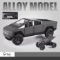 1:24 Tesla Cyberpunk Pickup Grey Truck Vehicle Model Simulation Sound And Light Pull Back