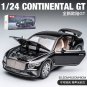 toy 1:24 Bentley Continental GT black simulation sports car model sound and light pull back