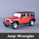 1:24 2015 JEEP Wrangler Racing Convertible Orange Alloy Toy Car Model Simulation Collection