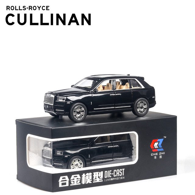 1:24 Rolls Royce Cullinan black Car Model Metal Alloy Die casting Collectibles Toy