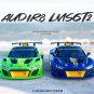 1:24 Audi R8 LMS GT2 Green race track version Diecast car Model Pull Back Sound Light