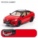 Diecast Toy Vehicle 1:24 Scale Toyota Camry red Car Model Pull Back Sound Light