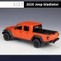 High Simulation 1:27 2020 Jeep Gladiator orange Alloy Pickup Car Model Off Road Vehicles