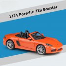 1:24 Porsche 718 Boxster orange Alloy Sports Car Model Diecast Metal Simulation Toy