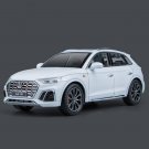 1:24 AUDI Q5 SUV White Car Model Diecast Toy Vehicles Metal Sound And Light High Simulation