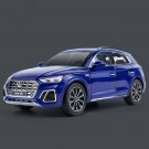 1:24 AUDI Q5 SUV Blue Car Model Diecast Toy Vehicles Metal Sound And Light High Simulation