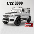 1:22 New G800 SUV White Alloy Car Model Diecast Simulation Metal Vehicles Sound Light Toy