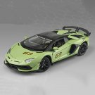 AVENTEDOR SVJ 63 green Sport Car Model Simulation Vehicles Sound Light Collection Toy
