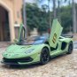 AVENTEDOR SVJ 63 green Sport Car Model Simulation Vehicles Sound Light Collection Toy