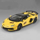 AVENTEDOR SVJ 63 yellow Sport Car Model Simulation Vehicles Sound Light Collection Toy
