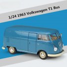 1:24 Volkswagen 1972 T1 Blue Alloy Car BUS Model Diecast Metal Toy Classic Simulation Toy