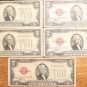 Authentic Bill Jefferson Dollars Certificate Two Old Note Money Rare 1928 $2 Red Seal