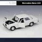 1:24 Mercedes Benz 220 white Alloy Classic Car Model Simulation Diecasts Metal Vehicles Toy