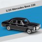 1:24 Mercedes Benz 220 black Alloy Classic Car Model Simulation Diecasts Metal Vehicles Toy