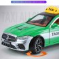1:24 Scale E300L Taxi green Simulation Car Model Vehicles Alloy Sound Light Pull Back Toy