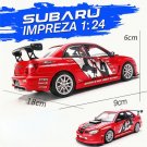 1:24 Subaru Impreza red alloy car model simulation collection Die casting model toy