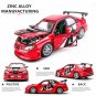 1:24 Subaru Impreza red alloy car model simulation collection Die casting model toy