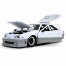 1:24 1989 Ford Mustang GT Muscle White car High Simulation Model Diecast Metal Alloy Toys