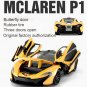 1:24 McLaren P1 yellow Alloy Die Casting Sports Car Static Model 7.48 Inches 3 Doors Opened