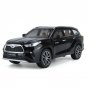 1:24 Toyota HIGHLANDER Streetcar Black Version Metal Model Car Toy Sound Light Pull Back
