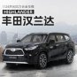 1:24 Toyota HIGHLANDER Streetcar Black Version Metal Model Car Toy Sound Light Pull Back