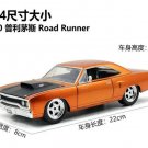 1:24 Fast Furious 1970 Plymouth Road Runner Scale Metal Alloy Classic Car Model Diecast Toy