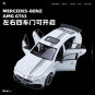 1:24 Mercedes Benz AMG GT63 White Sports car Model Simulation Sound Light Pull Back Toy