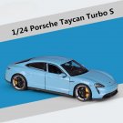 1:24 Porsche Taycan Turbo S blue Alloy Sports Car Model Vehicle Metal Toy Simulation