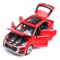 1:24 High Simulation Audi Q8 Red With Sound And Light Pull Back Alloy Car Model Rc Toy