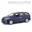 1:24 Toyota Sienna Granvia MPV Van blue Alloy Diecasts Toy Car Metal Model Sound And Light