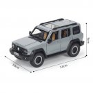 1:24 Off-Road Version Tank 300 Jeeps grey Car Toy Model Diecast Metal Sound and Light