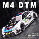 Toy 1:24 BMW M4 DTM White Alloy Racing Car Model Simulation Metal Vehicle Sports
