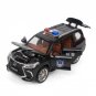 1:24 Lexus LX570 Police Exquisite black Diecast Alloy Metal Simulation Car Toy