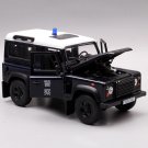 1:24 Scale Land Rover Defender 90 Police black Car Model DieCast Alloy Collect Ornaments