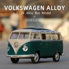 1/24 Volkswagens T1 Alloy BUS green Car Model Diecast Toy Vehicles Collection Sound Light