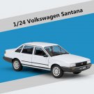 1:24 Volkswagen Santana white Alloy Classic Car Model Diecast Vehicles Simulation Toy