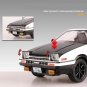 1:20 Movie Car INITIAL D AE86 black white Alloy Car Model Metal Simulation Sound Light Toy