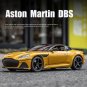 Toy 1:22 Aston Martin DBS Superlaggera yellow Alloy Diecasts Vehicles Metal Sound And Light